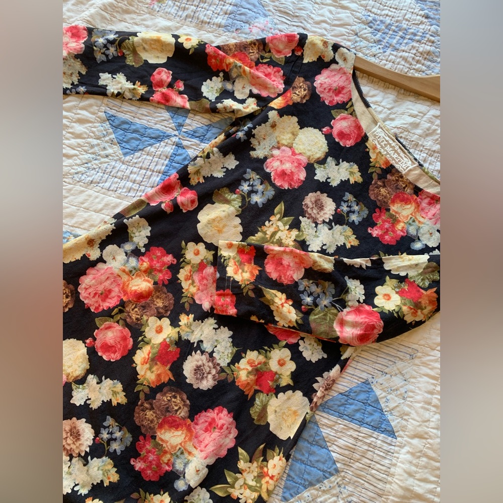 Pink Martini Soft Romantic Midi Floral Dress